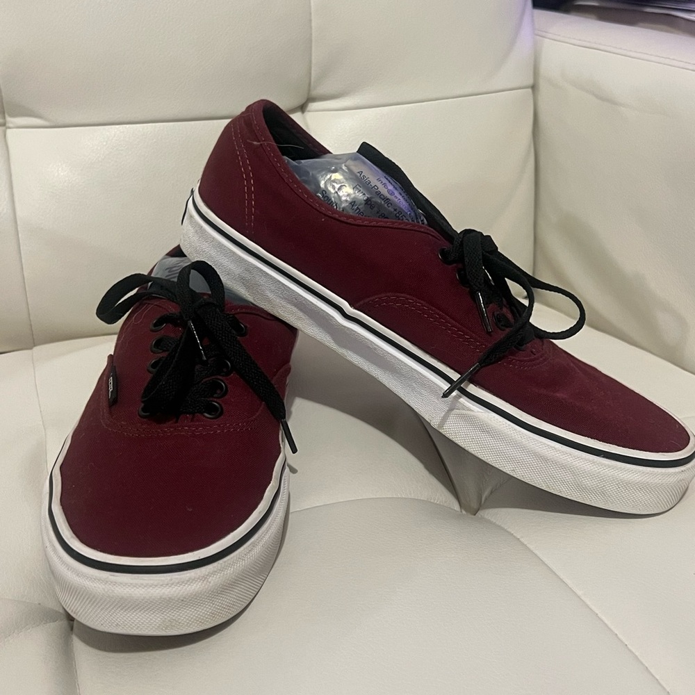 Burgundy Vans size 9.5